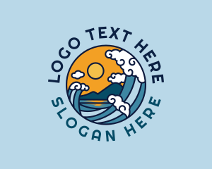 Travel Agency - Destination Beach Sun Wave logo design