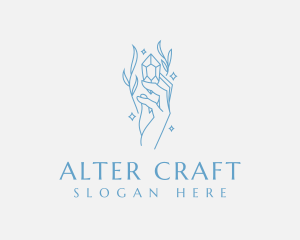 Elegant Hand Crystal logo design