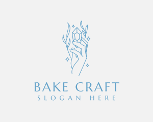 Elegant Hand Crystal logo design