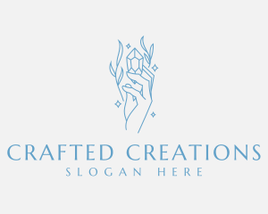 Elegant Hand Crystal logo design