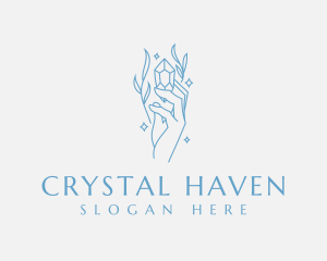 Elegant Hand Crystal logo design