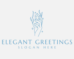 Elegant Hand Crystal logo design