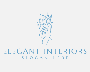 Elegant Hand Crystal logo design