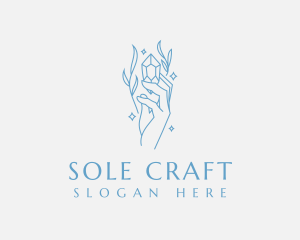 Elegant Hand Crystal logo design