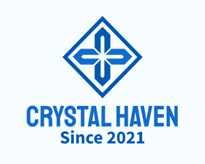 Blue Cross Crystal logo design