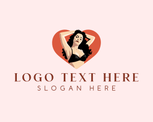 Lady - Woman Heart Beauty logo design