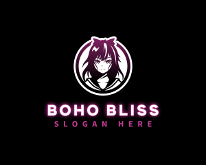 Manga Anime Woman Logo