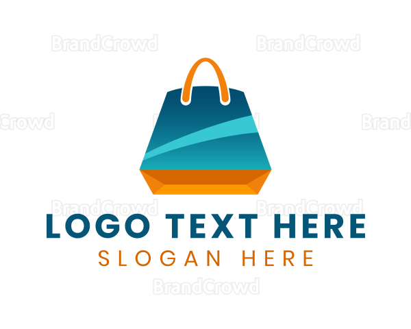 Online Shopping Paper Bag Logo