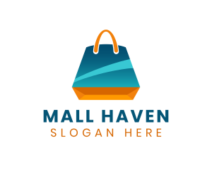 Online Shopping Paper Bag logo design