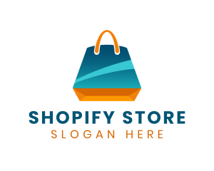 Online Shopping Paper Bag logo design