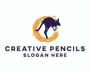 Wild Kangaroo Paint logo design