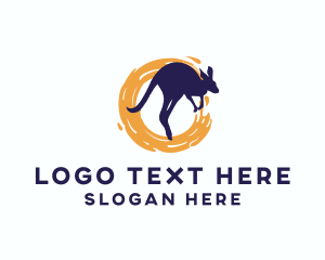 Zoo - Wild Kangaroo Paint logo design