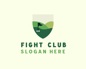 Sports Golf Club Shield logo design