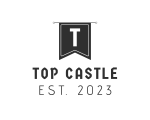 Medieval Castle Flag logo design