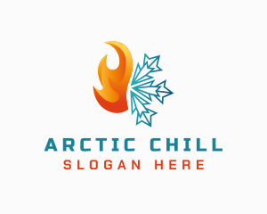 Cold - Fire Cold Snow logo design