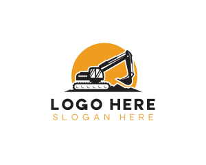 Excavator Digger Backhoe Logo