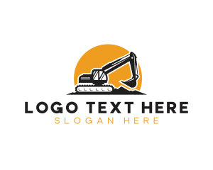 Gravel - Excavator Digger Backhoe logo design