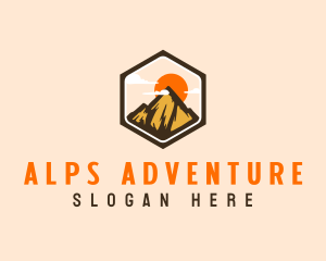 Alps - Outdoor Mountain Nature logo design