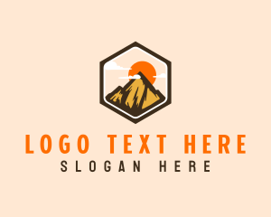 Explore - Outdoor Mountain Nature logo design