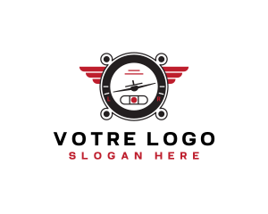 Aviation Airplane Gauge Logo