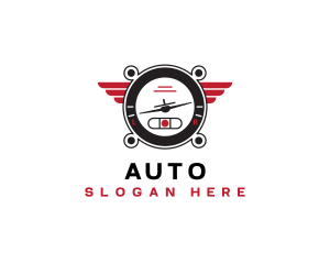 Aviation Airplane Gauge Logo