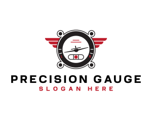 Gauge - Aviation Airplane Gauge logo design