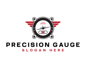 Aviation Airplane Gauge logo design