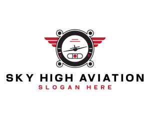 Aviation Airplane Gauge logo design