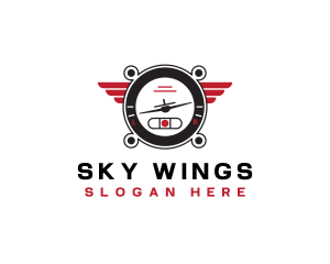 Aviation Airplane Gauge logo design