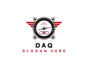 Flight Instrument - Aviation Airplane Gauge logo design