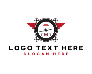 Airplane - Aviation Airplane Gauge logo design