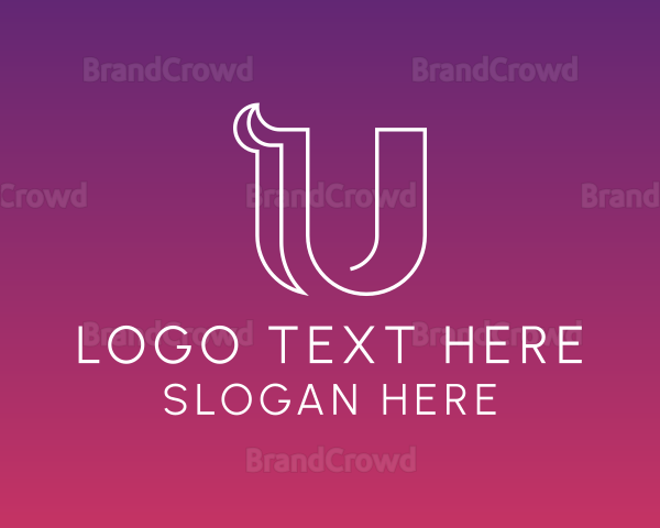 Startup Business Letter U Logo