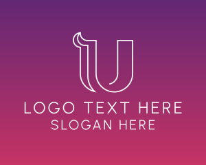 Monoline - Startup Business Letter U logo design