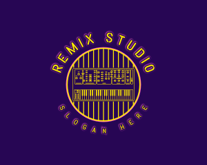 Recording Studio Synthesizer logo design