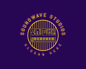 Recording Studio Synthesizer logo design