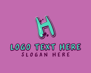 Vibrant - Modern Graffiti Letter H logo design