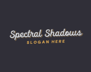 Modern Script Shadow Business logo design