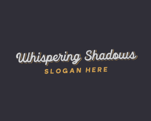 Modern Script Shadow Business logo design