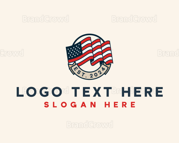 Patriot American Flag Logo