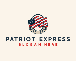 Patriot American Flag logo design