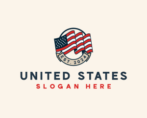 Patriot American Flag logo design