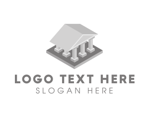 Architectural - City Hall Building Temple logo design