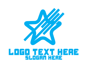 Communication - Sky Blue Star logo design