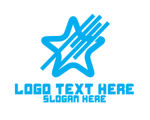 Social Network - Sky Blue Star logo design