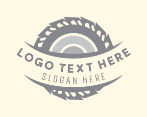 Logging - Lumberjack Circular Saw logo design