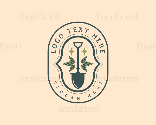 Garden Plant Shovel Logo