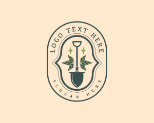 Spade - Garden Plant Shovel logo design