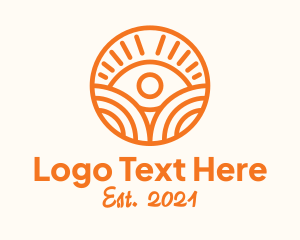Orange - Eye Sun Valley logo design
