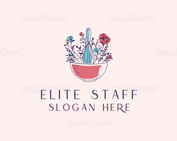 Floral Baking Whisk Logo