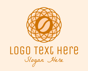 Coffee Farm - Abstract Flower Coffee Bean logo design